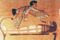 Dans leurs écoles de mysteres, les Egyptiens représentaient le corps astral sous la forme d'un oiseau quittant le corps lors de la mort